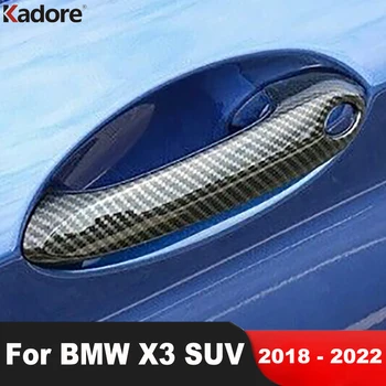 Durvju Roktura Vāciņš Melns BMW X3 SUV 2018 2019 2020 2021 2022 2023 Oglekļa Šķiedras Auto Dekorēšana Molding Eksterjera Aksesuāri
