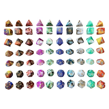 Krāsotas Polyhedral Dice D8 D10 D12 D20 Galda Spēles, Galda Spēles, Kazino