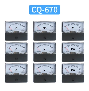 AC voltmetrs DH-670 AC 5V10V15V20V30V50V100V200V500V ķēdes testa Rādītāju veida analog AC voltmetrs