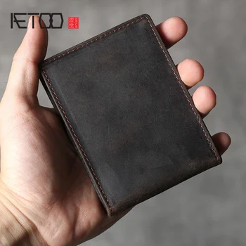 AETOO Retro vadītājs pātagot vadītāja licence pack roku ādas multi-card pack