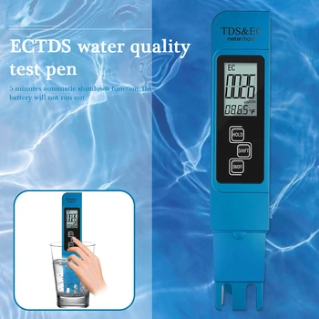 Portatīvais Digitālais LCD Ph-Metrs 3 1 Ūdens Kvalitātes Testeri TDS Temp EK Mērītājs