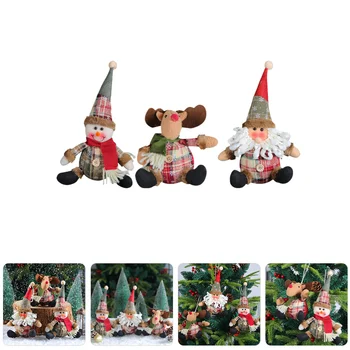 3 Gab. Santa Claus Figūriņas Cepuri Klauzula Rotājumi Ziemassvētku Telpu Estētisko Likvidēšana, Svētku Rotājumi