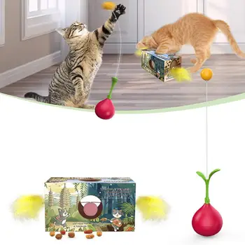 1Pc Cat Toy Box Garlaicība Palīdzības Smadzeņu Barību Kaķis Rotaļlietas Pārtikas Akrobāts Kaķis Ārstēt Dozatoru Rotaļlietas Spalvu Nūjas Dabas Instinkti