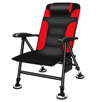 Zvejas Krēslu Pludmales Krēslu Āra Portatīvo Zvejas Recliner Krēslam ir četras kājas Regulējama Multifunkcionāla visurgājējs Zvejas Krēsls
