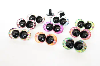 10pcs 12MM, LAI 30MM 3D komiski skolēnu mirdzēt rotaļlietu drošuma acis leļļu acis, acis ar cieto mazgātājs -S9