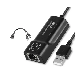 USB 2.0 RJ45 Tīkla Kartes Adapteris Ethernet LAN Adapteris uz AMAZON FIRE TV3 vai STICK GEN 2 vai 2 Pieturas Rezerves