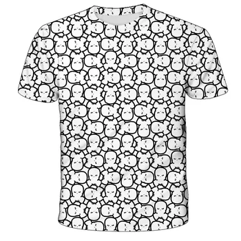 Paviršs Kaķis Galvaskausa Struktūru T Camisetas O-veida Kakla Bērnu T Krekls Gadījuma Sātans Tee-Krekls Vasaras Vasaras Apģērbu Galvaskauss