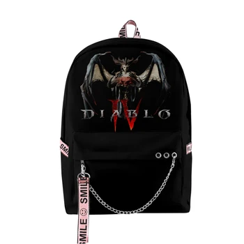 Spēle Diablo IV Lilith Rāvējslēdzēju Mugursomu 2023 Ikdienas Stila Harajuku Schoolbag Unikālu Ceļojumu Soma