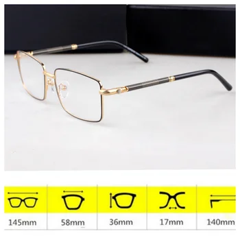 Luksusa Zīmolu Vīriešu Recepšu Brilles Titāna Sakausējuma Pilna Kadra Taisnstūra Modes Sieviešu Datora Lasīšanas Brilles 531