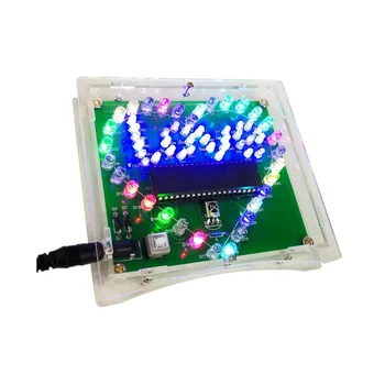 DIY Elektronisko Komplekts, Krāsains LED Flash Mīlestību Sirdī DIY Tālvadības Lodēšanas Projektu Komplekts Valentīna Dāvanu ar Shell