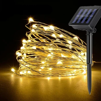 Saules Pasaku Gaismas LED Lampas, Āra 22M Led String Ūdensizturīgs Brīvdienu Puse Vainags Saules Ziemassvētku Gaismas Dārzs