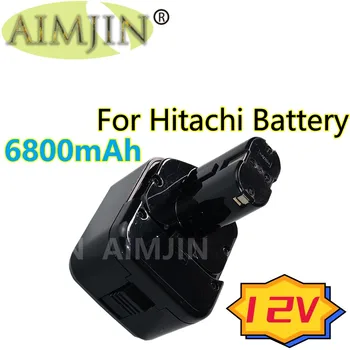Par 12V Hitachi Akumulatori, 6800mAh EB1214S, EB1220BL, EB1122S, WR12DMR, CD4D, DH15DV, C5D Rīki