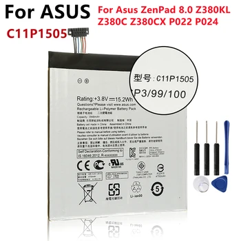 C11P1505 Planšetdatora Akumulatoru Asus ZenPad 8.0 Z380KL Z380C Z380CX P022 P024 4000mAh Bezmaksas Rīkiem Baterijas