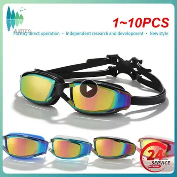 1~10PCS Ūdensizturīgs UV Anti Miglas Peldēšanas Brilles Peldēšanas Brilles Profesionālās Peldanu Baseins, Niršana, Ūdens Briļļu Pieaugušo Galvanizācijas