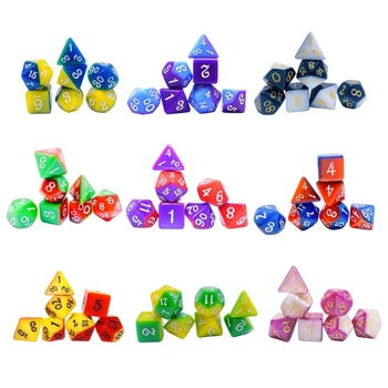 7 Gab. Polyhedral Dambretes Kauliņus Multi-Sided Akrila Dambretes Kauliņus Spēles Dambretes Kauliņus Dropship